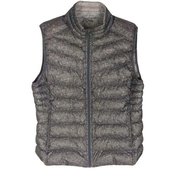 BE BLANC NOIR Down Vest Women Size XL Gray PUFFER Full Zip Lightweight‎ - Picture 1 of 5